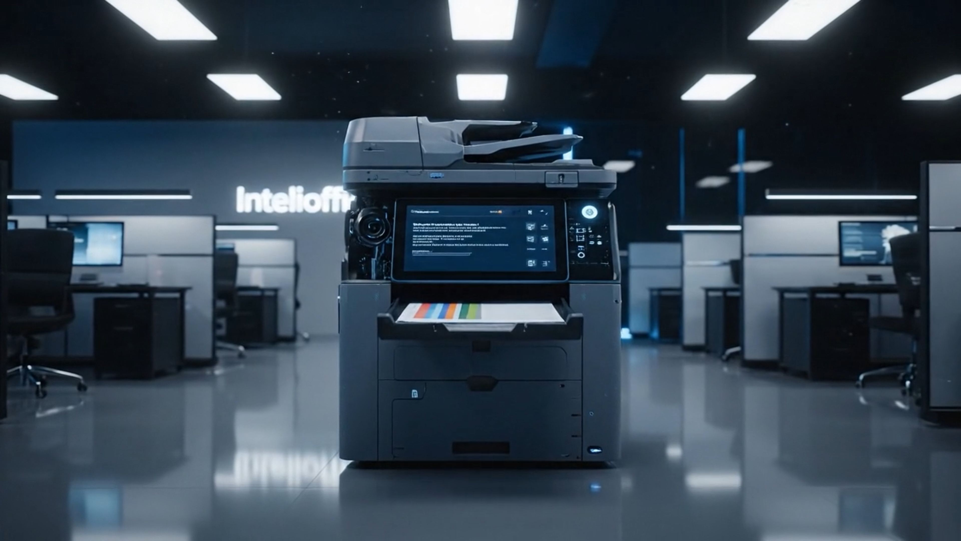 Copiadora multifuncional InteliOffice en oficina moderna